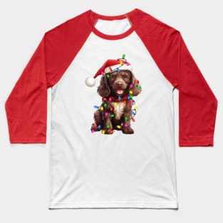 Christmas Dog Boykin Spaniel Baseball T-Shirt